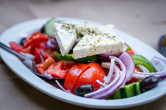 A greek salad.